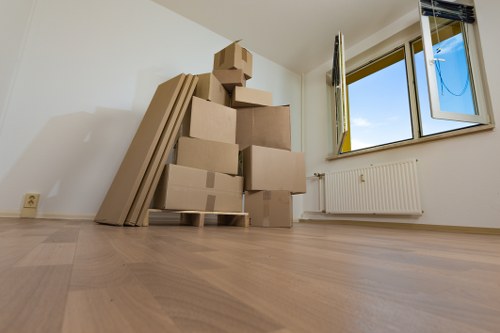 Organised moving boxes and labels from packing services in Nunhead