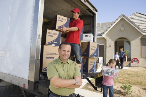 Donated furniture and goods ready for charity redistribution